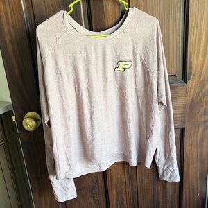 Beyond Yoga Light Mauve Long-Sleeve Crewneck Top